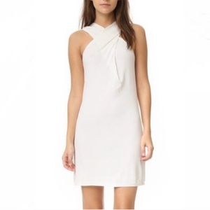 Rachel Zoe Cream X-Over Neckline A-Line Mini Sz: 8